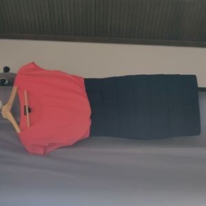 Business dress, pink/navy, size: 6